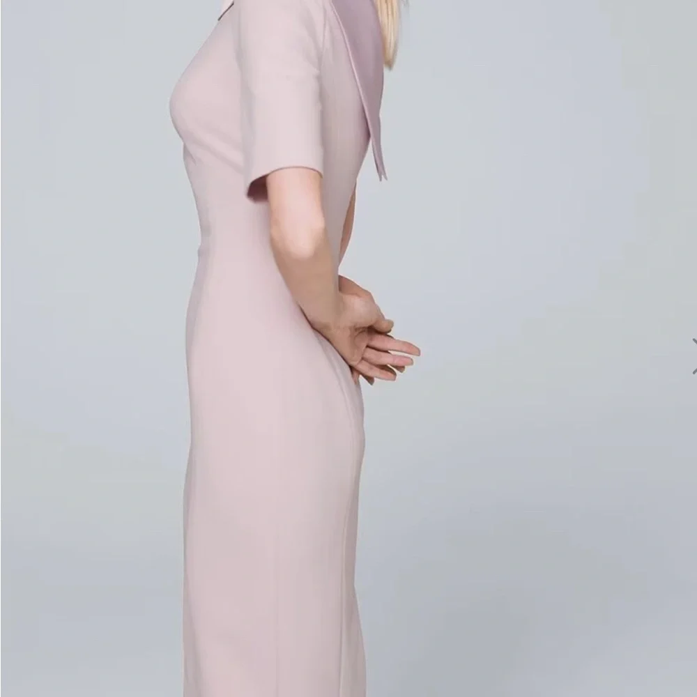 White House black market dress brand new size 4 baby pink elegant beautiful chic - Picture 2 of 4